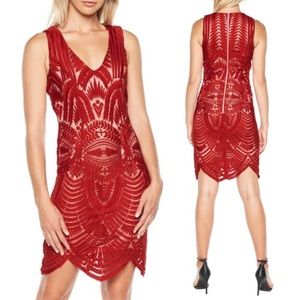 Bardot Red Lace Dress